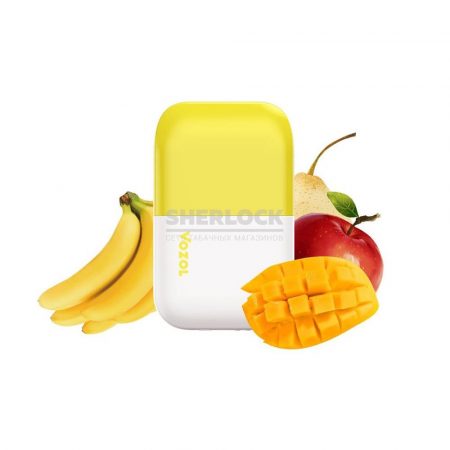 Электронная сигарета VOZOL D6 1000 (Банановый лед-манго яблоко груша)