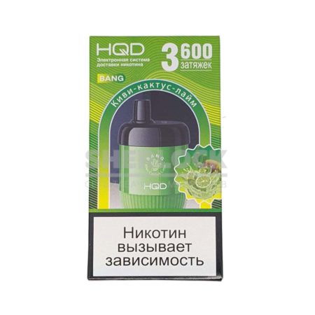 Электронная сигарета HQD BANG 3600 (Киви Кактус Лайм)