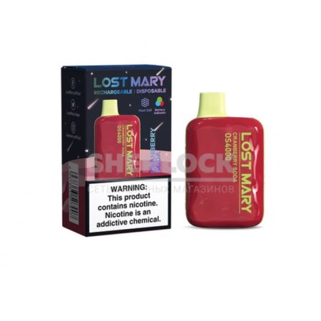 Электронная сигарета LOST MARY OS4000 Cranberry Soda (Клюквенная содовая)
