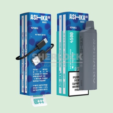 Электронная сигарета ASHKA MARS 4500 (Черника)