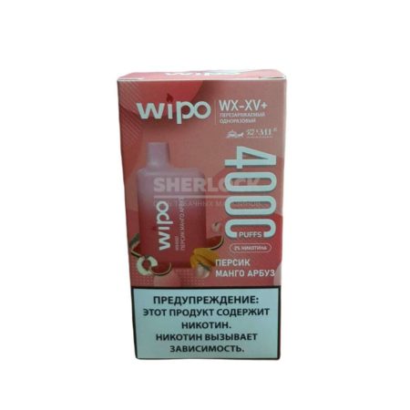 Электронная сигарета WIPO 4000 (Персик манго арбуз)