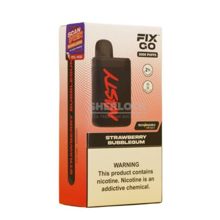 Электронная сигарета NASTY FIX GO 3000 (Клубничная жвачка)