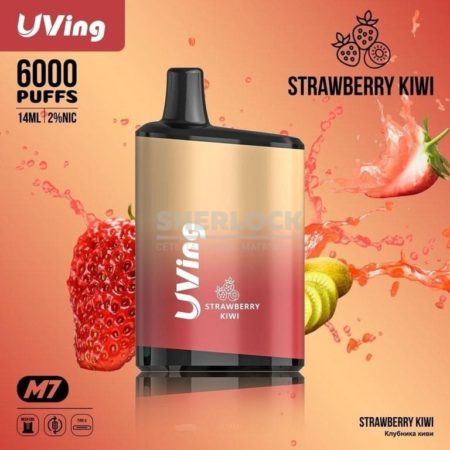 Uving M7 Strawberry kiwi (Клубника-киви) 6000 затяжек