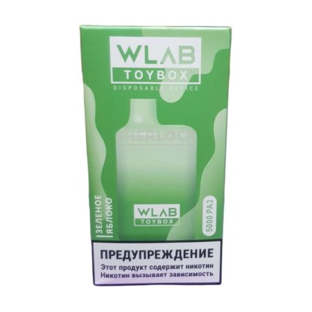Электронная сигарета WLAB TOYBOX 5000 (Зелёное яблоко)