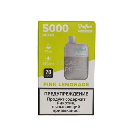 Электронная сигарета PUFFMI DX Mesh Box 5000 (Розовый лимонад)