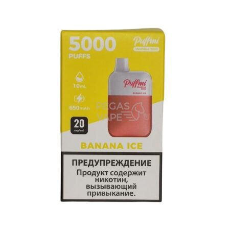 Электронная сигарета PUFFMI DX Mesh Box 5000 (Ледяной банан)