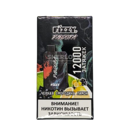 Электронная сигарета Fizzy Pandora 12000 (Черная Смородина Лимон)