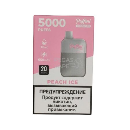 Электронная сигарета PUFFMI DX Mesh Box 5000 (Ледяной персик)