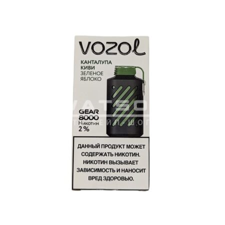 Электронная сигарета VOZOL GEAR 8000 (Канталупа киви зеленое яблоко)