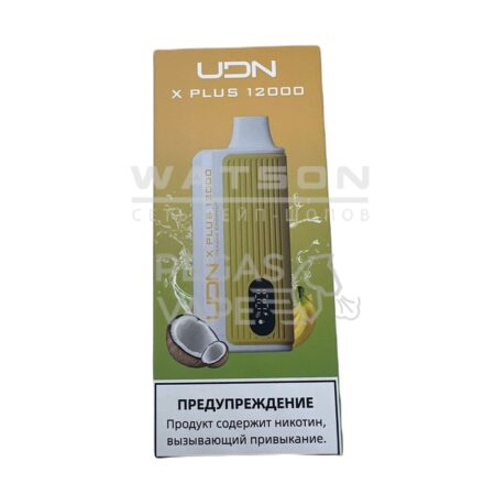 Электронная сигарета UDN X PLUS 12000 (Банан Кокос)