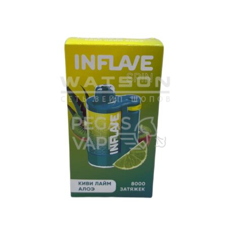 Электронная сигарета INFLAVE SPIN 8000 (Киви лайм алое)