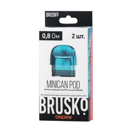 Сменный картридж Brusko Minican pod 3.0 мл, 0.8 Ом (Синий 2шт)