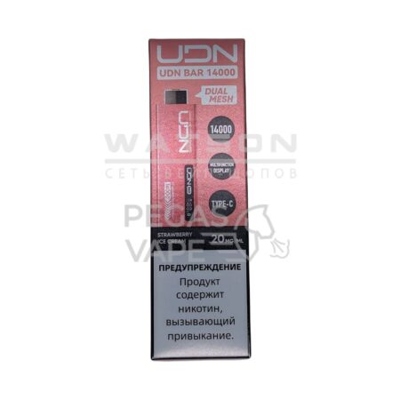 Электронная сигарета UDN BAR 14000 (Клубничное мороженое)