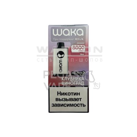 Электронная сигарета WAKA soPRO DM 8000 Peach Strawberry (Персик Клубника )