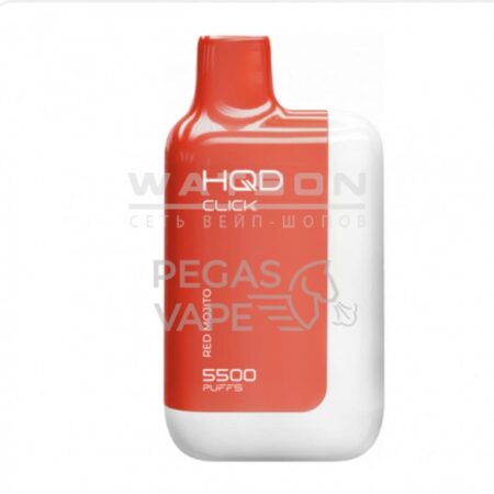 Электронная сигарета HQD CLICK 5500 (Красный мохито)