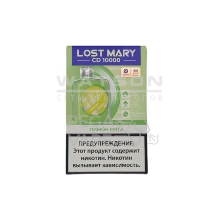 Картридж LOST MARY CD 10000 (Лимон мята)