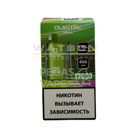 Электронная сигарета OUKITEL AQUA 12000 (Лимон лайм)