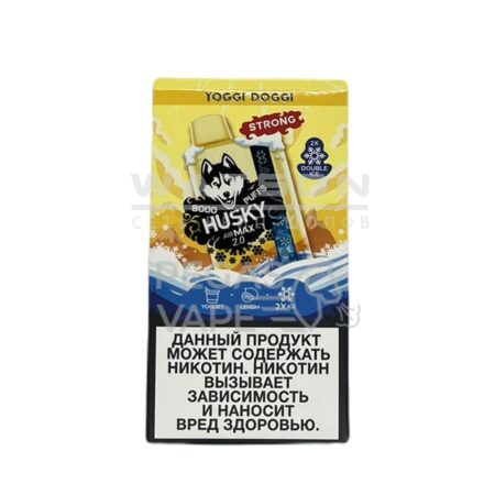 Электронная сигарета HUSKY AIRMAX 2.0 8000 YOGGI DOGGI (Лимонный йогурт)